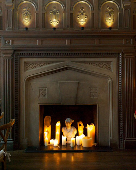 unique fireplace set up