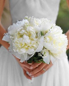 white peony bouquet
