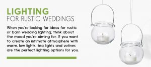 Lighting for a Rustic Wedding
