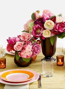 pink orange gold wedding colors spring table