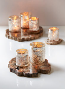 iced silver votive holders