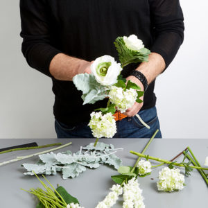 white and green wedding flowers