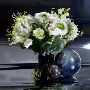 ranunculus lily of the valley white bridal bouquet