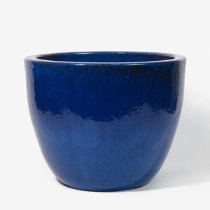 blue glazed pot