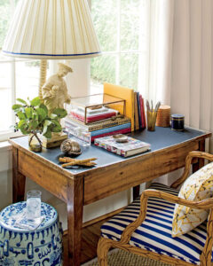 small desk organizing from southern living