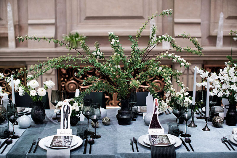 masculine and feminine wedding tablescape martha stewart weddings